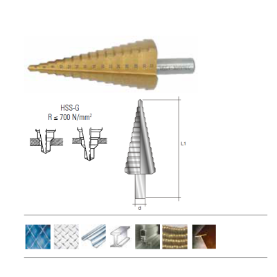 Burhiu metal in 9 trepte 4-20mm  - Onix E