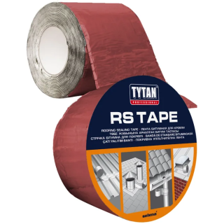 Banda etansare bituminoasa RS TAPE folie caramiziu, 150mm x 10M, g-1.5mm rezistenta UV pentru hidroizolatii - RS TAPE
