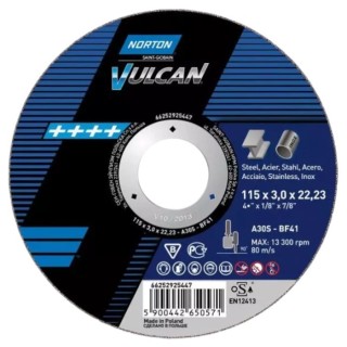 Disc abraziv de debitat 115x1  pentru Metal si Inox -Norton Vulcan