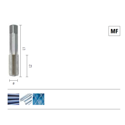 Tarod M6 de mana, unic, filet metric HSS - Onix