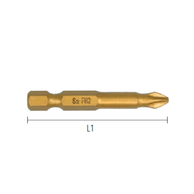 Biți luungi PH2 DIN 5260. 50mm - titan - Onix Ti