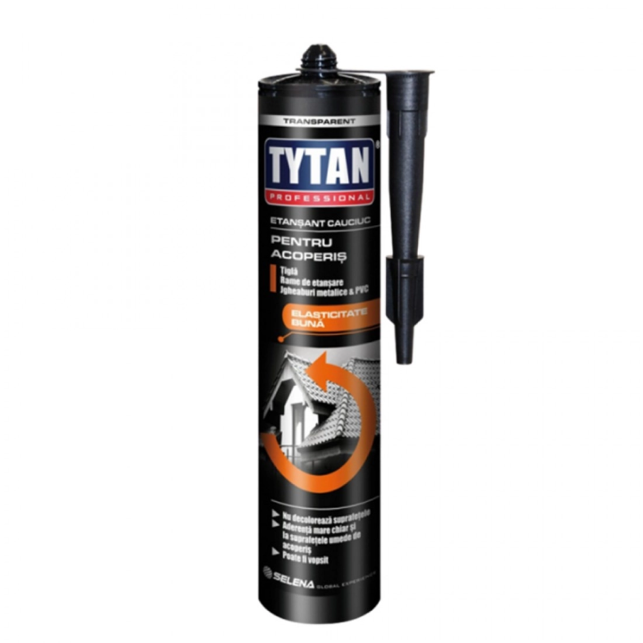Etansant cauciuc pentru acoperis, transparent, 280ml - Tytan Professional