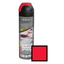 Spray pentru marcaj constructii, roșu. 500ml - Biodur