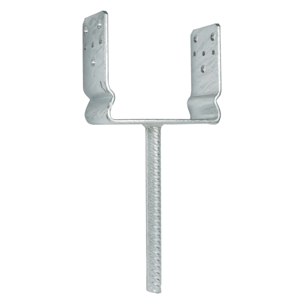 Papuc reazem ranforsat zincat cu tijă 100x60x100x4mm - ALLFERRO FIX