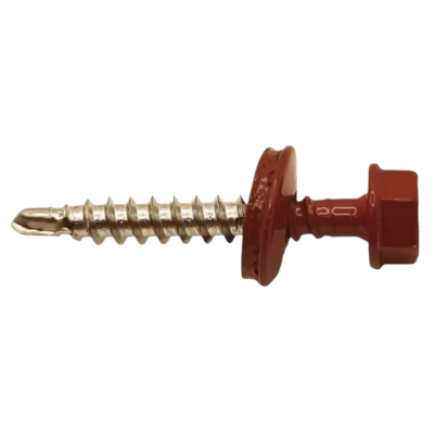 Șurub RAL3011 autoforant cu șaibă 4,8*35mm (250buc/cutie)