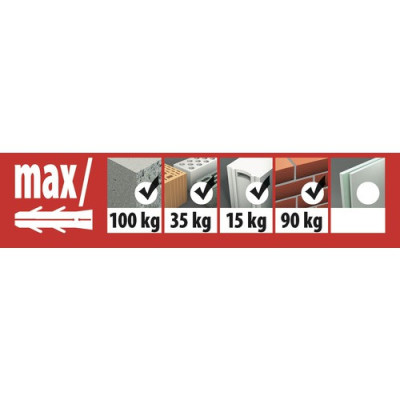 Diblu pentru susținere puternică 6x65 (50 buc/cutie ) -  TOX TETRAFIX XL