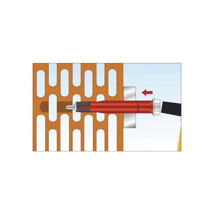 Ancore cu șurub 10x120 mm pentru rame/tocuri (25 buc/cutie)- TOX APOLLO KB