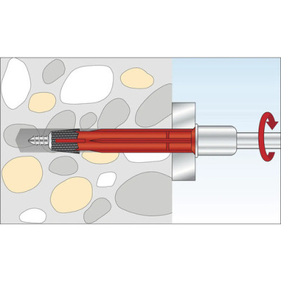 Ancore cu șurub 10x120 mm pentru rame/tocuri (25 buc/cutie)- TOX APOLLO KB