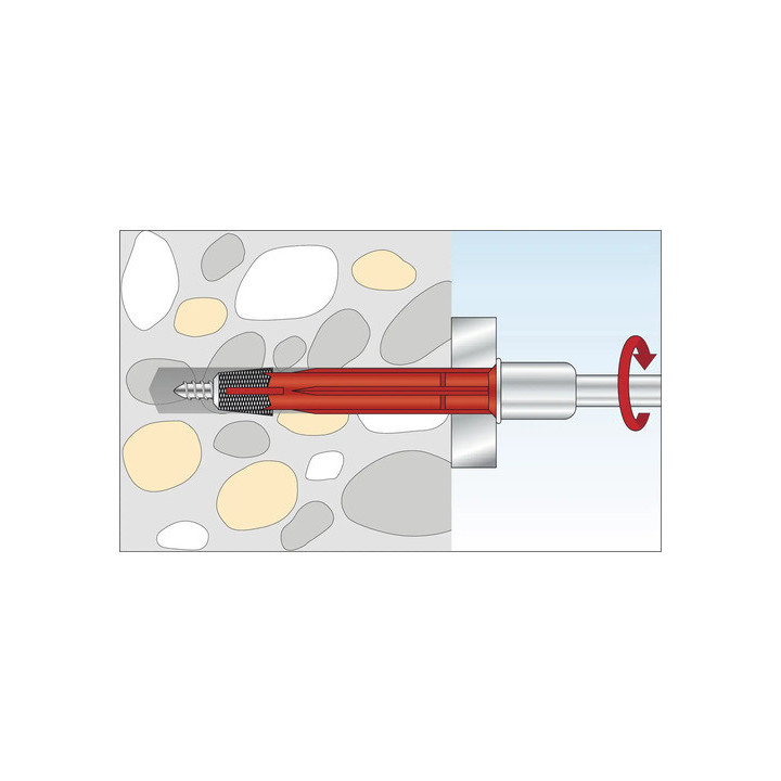 Ancore cu șurub 10x120 mm pentru rame/tocuri (25 buc/cutie)- TOX APOLLO KB