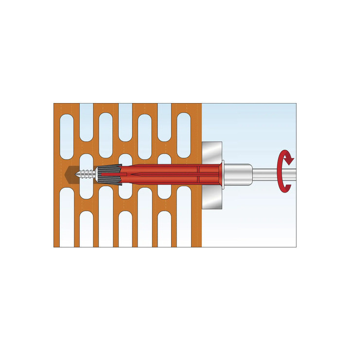 Ancore cu șurub 10x120 mm pentru rame/tocuri (25 buc/cutie)- TOX APOLLO KB
