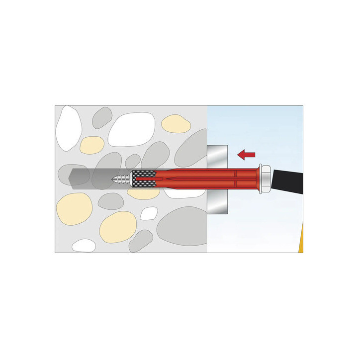 Ancore cu șurub 10x140 mm pentru rame/tocuri (25 buc/cutie)- TOX APOLLO KB