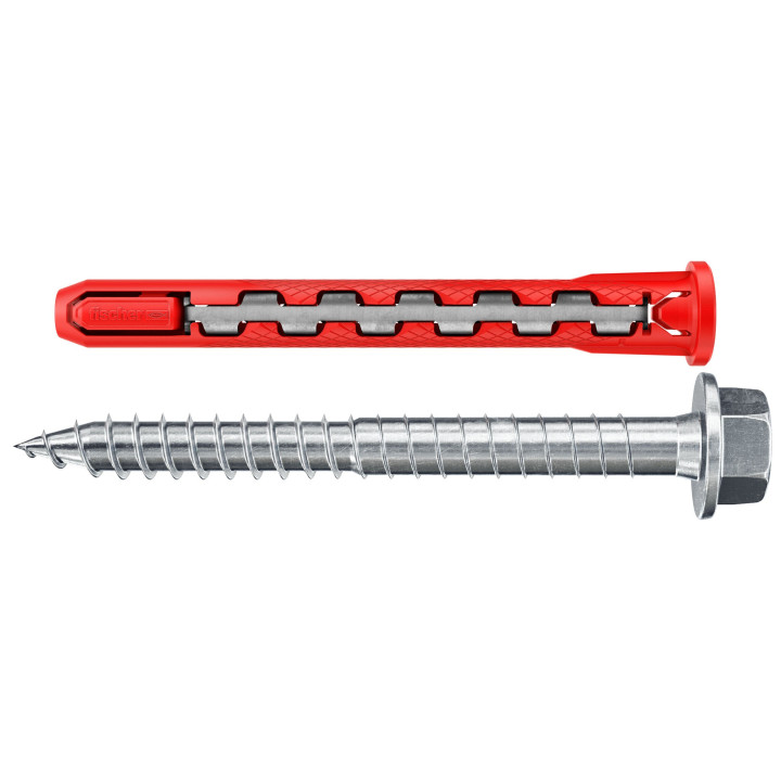 Diblu universal din nylon si metal, cu surub CH, 10 x 90 mm - Fischer HybridPower FUS