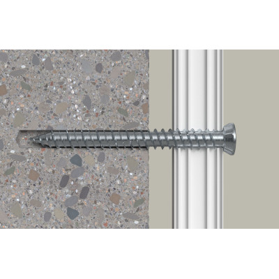 Șurub pentru ramă de fereastră 7.5 x 92 TX30 cu cap plat - FISCHER FFS