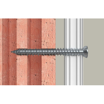 Șurub pentru ramă de fereastră 7.5 x 132 TX30 cu cap plat - FISCHER FFS